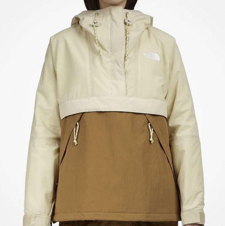 Xhup The North Face Women’s Anorak Windbreaker – Beige/Brown