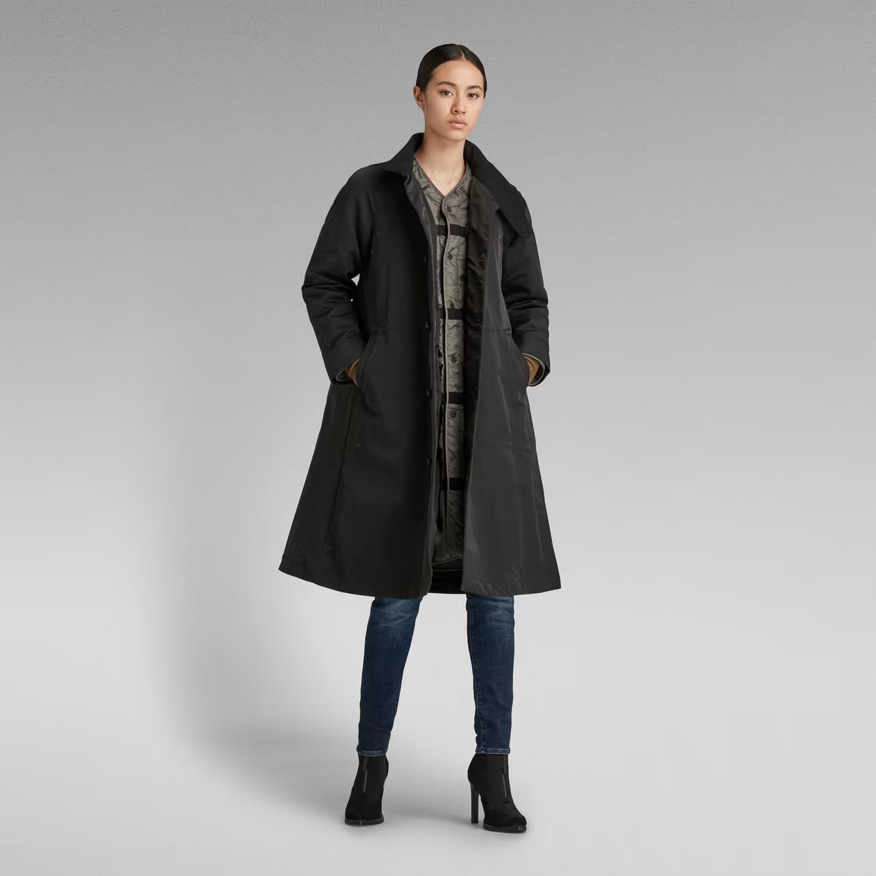 G-STAR RAW Stand Up Collar 2-in-1 Trench Coat