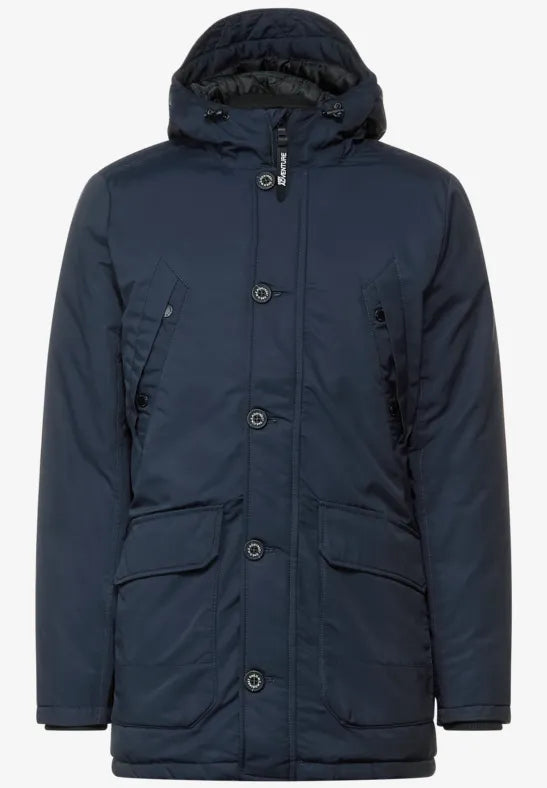 Street One Men Parka Jacket – Navy Blue