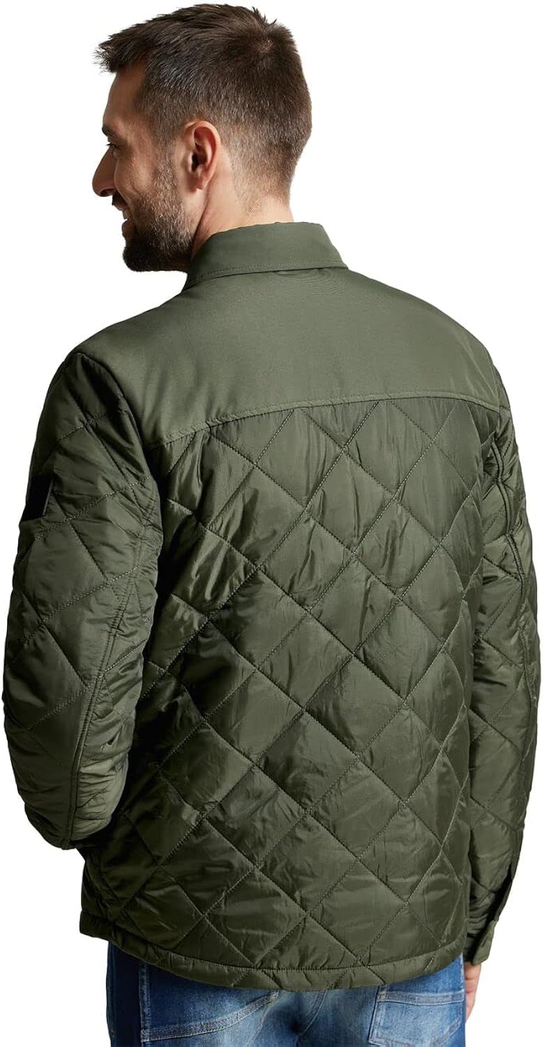 Xhup Street One Meshkujsh – Ngjyrë Olive | Quilted Lightweight Jacket