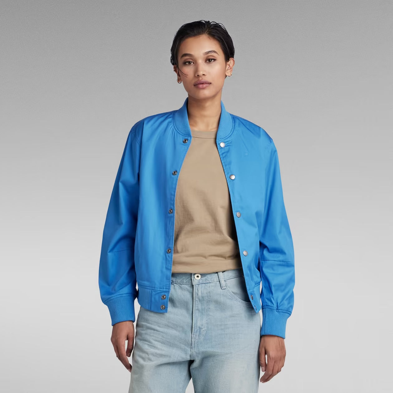 G-STAR RAW Deline BF Bomber Jacket – Bright Blue