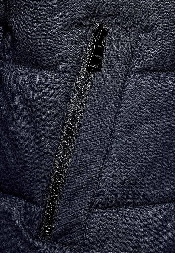 Xhup Street One Dimëror për Meshkuj – Color Block Puffer Jacket (Navy & Dark Blue)