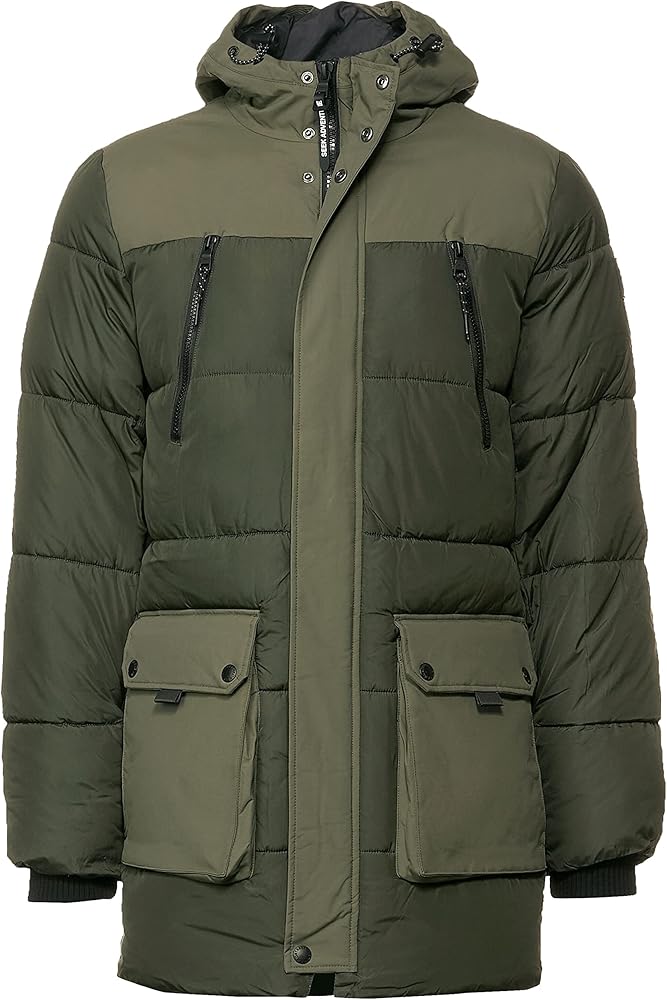 Xhup dimëror i gjatë për meshkuj – Green Parka Puffer Jacket