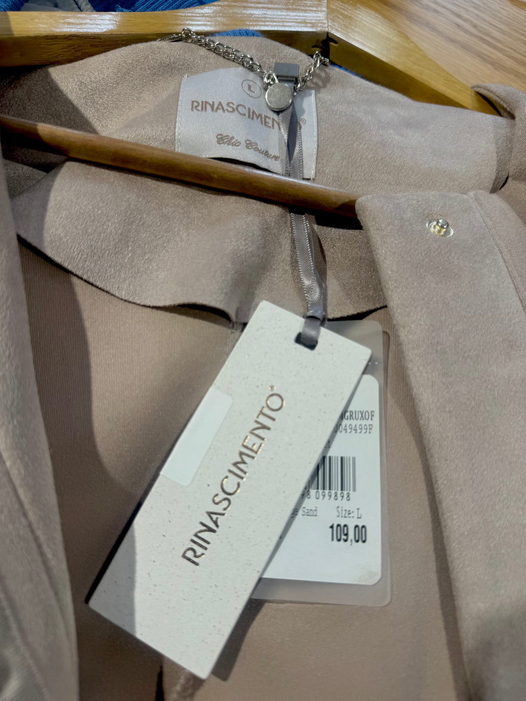 Rinascimento Elegant Long Jacket – Sand Beige